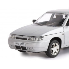 Машина "АВТОПАНОРАМА" ВАЗ 2112, 1/22, серебряный, инерция, в/к 24,5*12,5*10,5 см