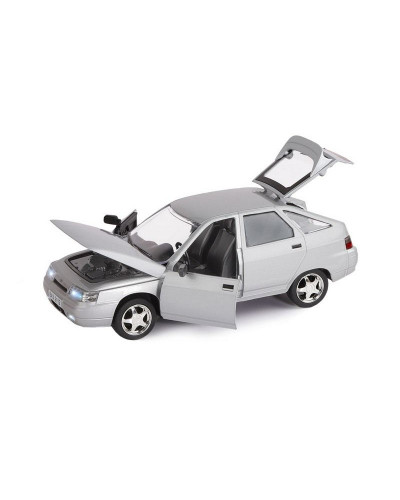 Машина "АВТОПАНОРАМА" ВАЗ 2112, 1/22, серебряный, инерция, в/к 24,5*12,5*10,5 см