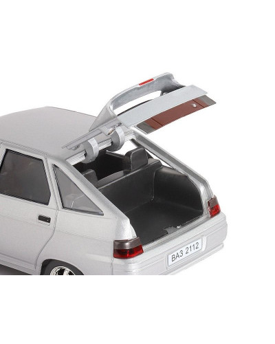 Машина "АВТОПАНОРАМА" ВАЗ 2112, 1/22, серебряный, инерция, в/к 24,5*12,5*10,5 см