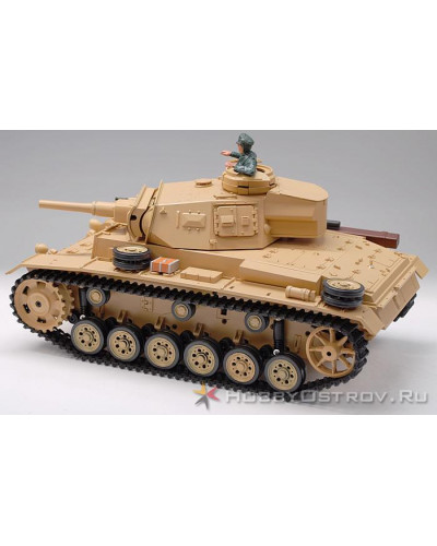 Р/У танк Heng Long 1/16 Panzerkampfwagen III (Германия) 2.4G RTR песочный