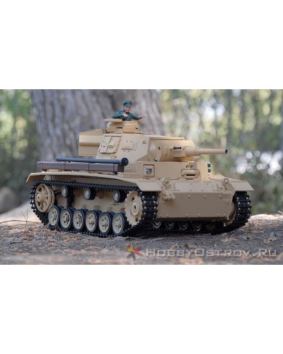 Р/У танк Heng Long 1/16 Panzerkampfwagen III (Германия) 2.4G RTR песочный
