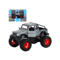 Машина "АВТОПАНОРАМА" "Внедорожник",серый, 1/32, свет, звук, инерция, в/к 19*10*12,5 см