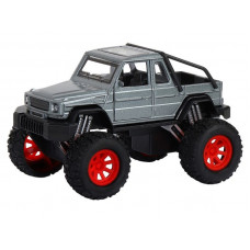 Машина "АВТОПАНОРАМА" "Внедорожник",серый, 1/32, свет, звук, инерция, в/к 19*10*12,5 см
