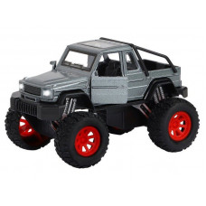 Машина "АВТОПАНОРАМА" "Внедорожник",серый, 1/32, свет, звук, инерция, в/к 19*10*12,5 см