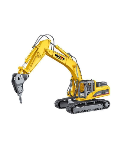 Металлический экскаватор с отбойным молотом HUI NA TOYS 1/40