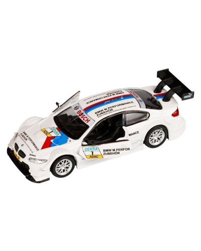 Машина "АВТОПАНОРАМА" BMW M3 DTM, 1/42, белый, инерция, откр. двери, в/к 17,5*12,5*6,5 см