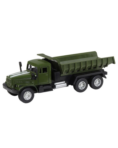 Машина "АВТОПАНОРАМА" "Грузовик", хаки зеленый, 1/32, свет, звук, инерция, в/к 24*8*10 см