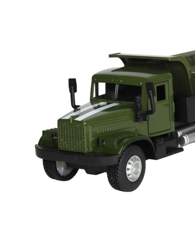Машина "АВТОПАНОРАМА" "Грузовик", хаки зеленый, 1/32, свет, звук, инерция, в/к 24*8*10 см