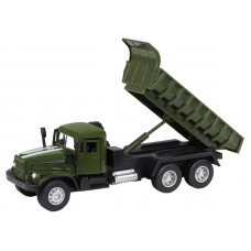 Машина "АВТОПАНОРАМА" "Грузовик", хаки зеленый, 1/32, свет, звук, инерция, в/к 24*8*10 см