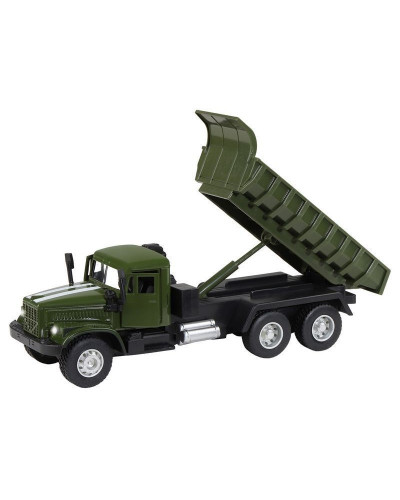 Машина "АВТОПАНОРАМА" "Грузовик", хаки зеленый, 1/32, свет, звук, инерция, в/к 24*8*10 см