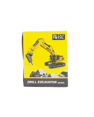 Металлический экскаватор с отбойным молотом HUI NA TOYS 1/60