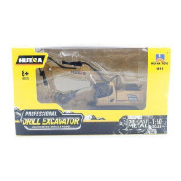 Металлический экскаватор с отбойным молотом HUI NA TOYS 1/60