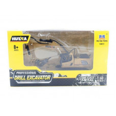 Металлический экскаватор с отбойным молотом HUI NA TOYS 1/60