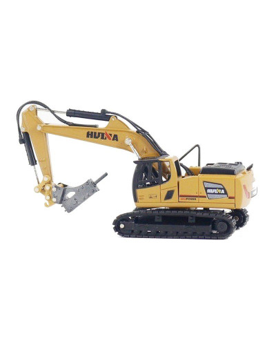 Металлический экскаватор с отбойным молотом HUI NA TOYS 1/60