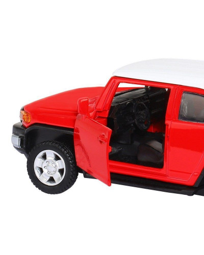 Машина "АВТОПАНОРАМА" Toyota FJ Cruiser, красный, 1/43, инерция, в/к 17,5*12,5*6,5 см