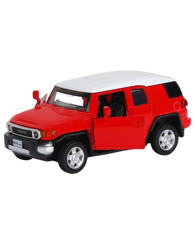 Машина "АВТОПАНОРАМА" Toyota FJ Cruiser, красный, 1/43, инерция, в/к 17,5*12,5*6,5 см