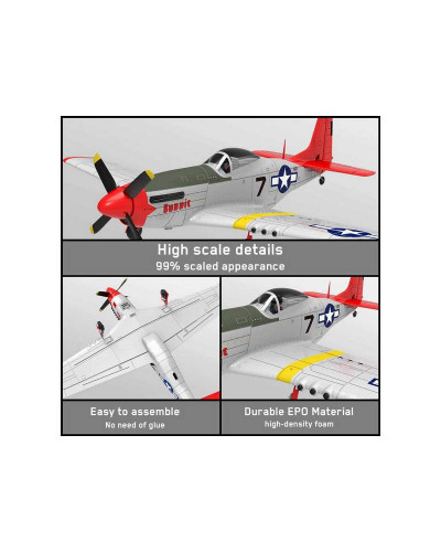 Радиоуправляемый самолет Volantex RC P51D 750мм Brushless 2.4G 4ch LiPo RTF with Gyro