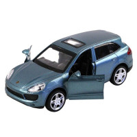Машина "АВТОПАНОРАМА" Porsche Cayenne S, голубой перламутр, 1/43, инерция, в/к 17,5*12,5*6,5 см