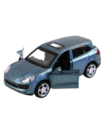 Машина "АВТОПАНОРАМА" Porsche Cayenne S, голубой перламутр, 1/43, инерция, в/к 17,5*12,5*6,5 см