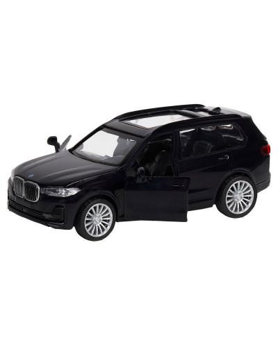 Машина "АВТОПАНОРАМА" BMW X7, 1/44,, черный, инерция, откр. двери, в/к 17,5*12,5*6,5 см