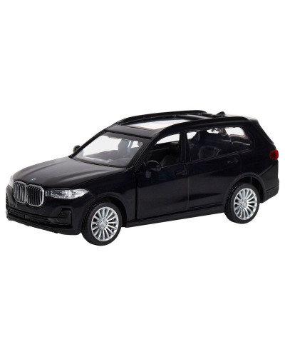 Машина "АВТОПАНОРАМА" BMW X7, 1/44,, черный, инерция, откр. двери, в/к 17,5*12,5*6,5 см