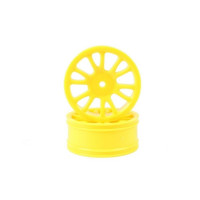 Колесные диски передние желтые для багги Himoto масштаба 1/16, 2шт.