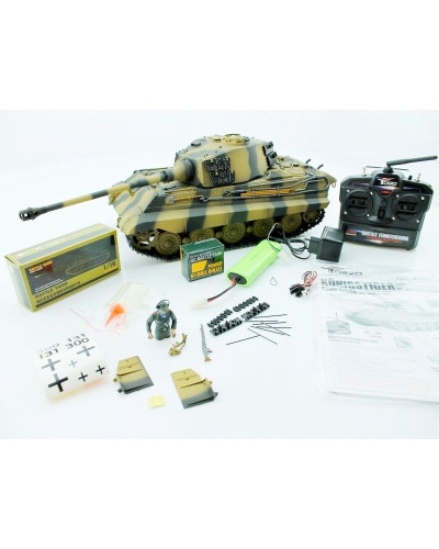 Р/У танк Torro King Tiger (башня Henschel) 1/16 2.4G, ВВ-пушка, деревянная коробка
