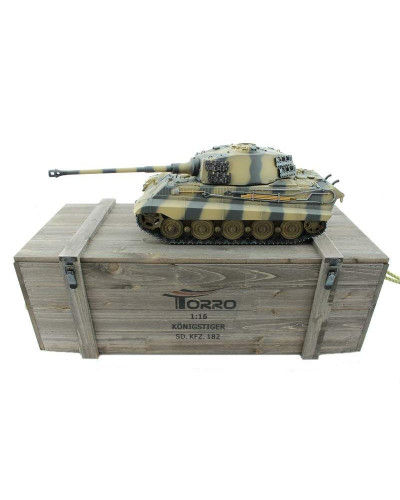 Р/У танк Torro King Tiger (башня Henschel) 1/16 2.4G, ВВ-пушка, деревянная коробка