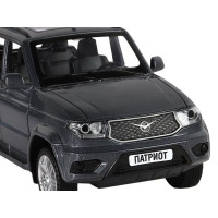 Машина "АВТОПАНОРАМА" УАЗ "PATRIOT", темно-серый металлик, 1/26, свет, звук, в/к 24,5*12,5*10,5 см