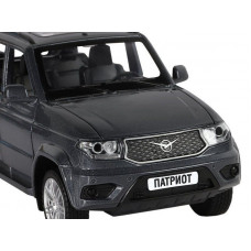Машина "АВТОПАНОРАМА" УАЗ "PATRIOT", темно-серый металлик, 1/26, свет, звук, в/к 24,5*12,5*10,5 см