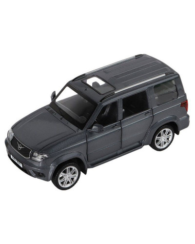 Машина "АВТОПАНОРАМА" УАЗ "PATRIOT", темно-серый металлик, 1/26, свет, звук, в/к 24,5*12,5*10,5 см