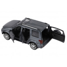 Машина "АВТОПАНОРАМА" УАЗ "PATRIOT", темно-серый металлик, 1/26, свет, звук, в/к 24,5*12,5*10,5 см