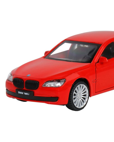 Машина "АВТОПАНОРАМА" BMW 760 LI, красный, 1/46, инерция, в/к 17,5*12,5*6,5 см