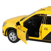 Машина "АВТОПАНОРАМА" Яндекс.Такси LADA GRANTA CROSS, желтый, 1/24, в/к 24,5*12,5*10,5 см