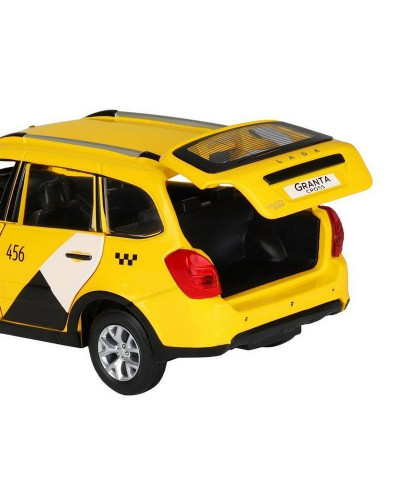 Машина "АВТОПАНОРАМА" Яндекс.Такси LADA GRANTA CROSS, желтый, 1/24, в/к 24,5*12,5*10,5 см