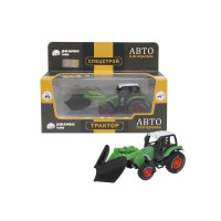 Машина "АВТОПАНОРАМА" ТРАКТОР с отвалом, зеленый, инерция, в/к 20,5*7,5*9 см