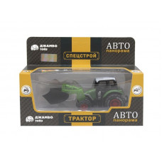 Машина "АВТОПАНОРАМА" ТРАКТОР с отвалом, зеленый, инерция, в/к 20,5*7,5*9 см