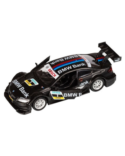 Машина "АВТОПАНОРАМА" BMW M3, DTM, 1/42, черный, инерция, откр. двери, в/к 17,5*12,5*6,5 см