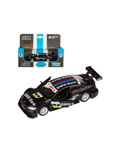 Машина "АВТОПАНОРАМА" BMW M3, DTM, 1/42, черный, инерция, откр. двери, в/к 17,5*12,5*6,5 см