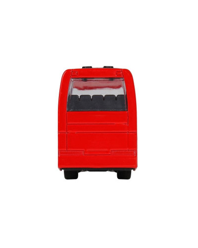 Автобус "Автопанорама", красный, 1/90, свет, звук, инерция, в/к 22*13,5*5,8 см