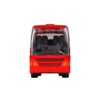 Автобус "Автопанорама", красный, 1/90, свет, звук, инерция, в/к 22*13,5*5,8 см