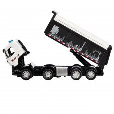 Машина "АВТОПАНОРАМА" Volvo самосвал, белый, 1/50, свет, звук, в/к 28*14*10 см