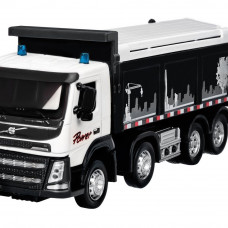 Машина "АВТОПАНОРАМА" Volvo самосвал, белый, 1/50, свет, звук, в/к 28*14*10 см