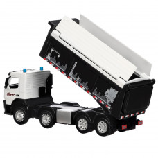 Машина "АВТОПАНОРАМА" Volvo самосвал, белый, 1/50, свет, звук, в/к 28*14*10 см