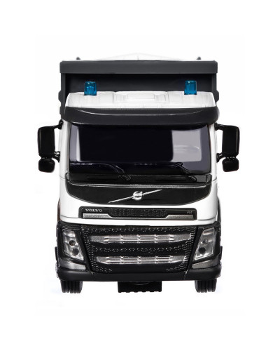 Машина "АВТОПАНОРАМА" Volvo самосвал, белый, 1/50, свет, звук, в/к 28*14*10 см