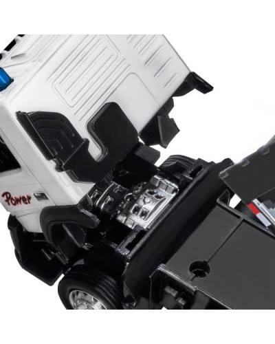 Машина "АВТОПАНОРАМА" Volvo самосвал, белый, 1/50, свет, звук, в/к 28*14*10 см