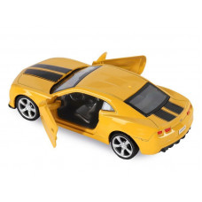 Машина "АВТОПАНОРАМА" Chevrolet Camaro SS, желтый, 1/43, инерция, откр. двери, в/к 17,5*12,5*6,5 см