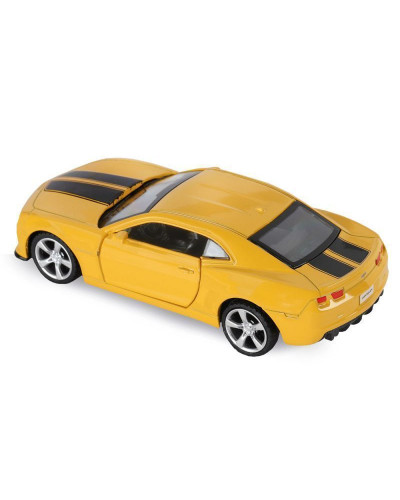 Машина "АВТОПАНОРАМА" Chevrolet Camaro SS, желтый, 1/43, инерция, откр. двери, в/к 17,5*12,5*6,5 см