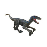 Радиоуправляемый динозавр SUNMIR Велоцираптор (синий), звук, свет