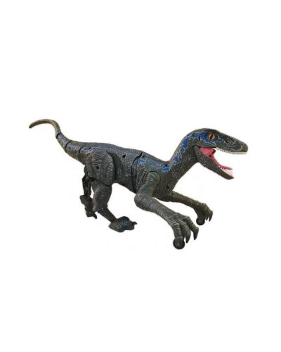 Радиоуправляемый динозавр SUNMIR Велоцираптор (синий), звук, свет